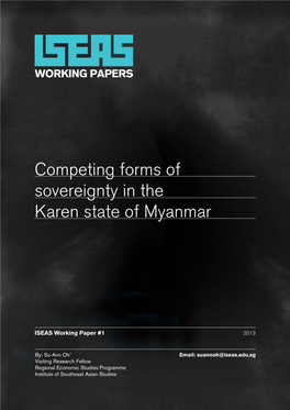 Competing Forms of Sovereignty in the Karen State of Myanmar