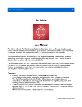 Pro Admin User Manual 1