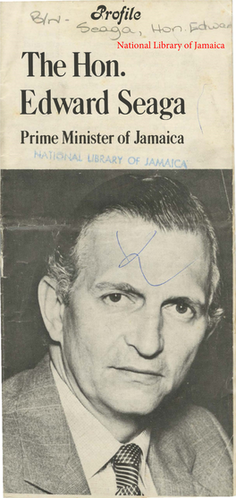 The Hon. Edward Seaga, Prime Minister of Jamaica