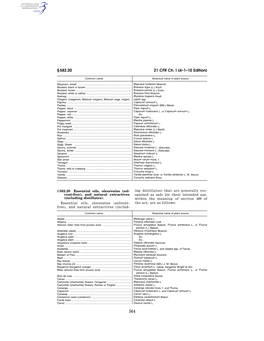 21 CFR Ch. I (4–1–10 Edition) § 582.20