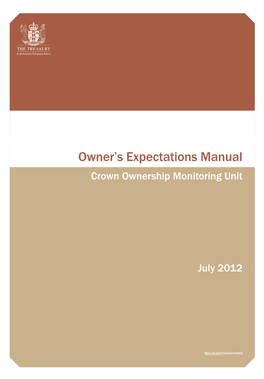 Owner's Expectations Manual