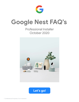 Google Nest FAQ's