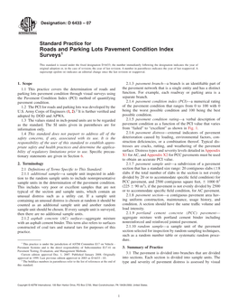 Roads and Parking Lots Pavement Condition Index Surveys1