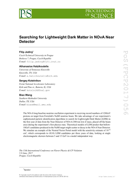 Searching for Lightweight Dark Matter in Nova Near Detector