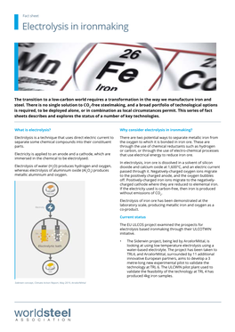 Electrolysis in Ironmaking
