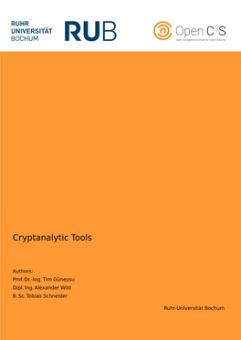Cryptanalytic Tools