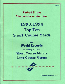 Top Ten Short Course Yards