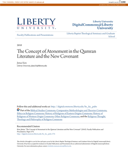 The Concept of Atonement in the Qumran Literature and the New Covenant