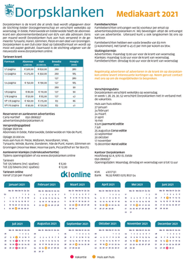 Dorpsklanken Mediakaart 2021