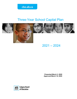 Three-Year School Capital Plan 2021 – 2024