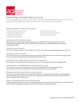 Adobe Edge Animate Training Course