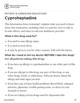 Cyproheptadine