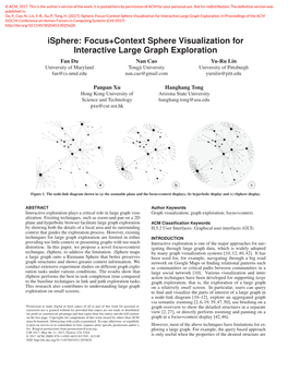 Focus+Context Sphere Visualization for Interactive Large Graph Exploration