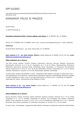 Komisariat Policji W Praszce