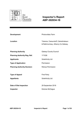 Inspector's Report ABP-302034-18