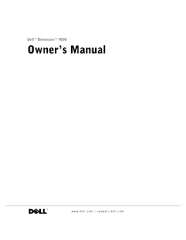 Dimension 4500 Owner's Manual