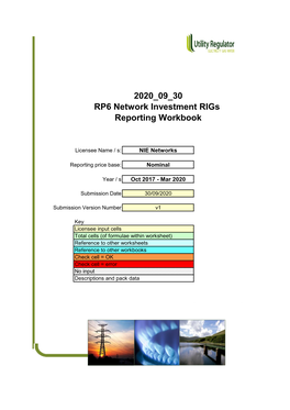 2020 09 30 RP6 Network Investment Rigs Reporting Workbook