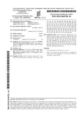 WO 2012/104728 Al 9 August 2012 (09.08.2012) P O P C T
