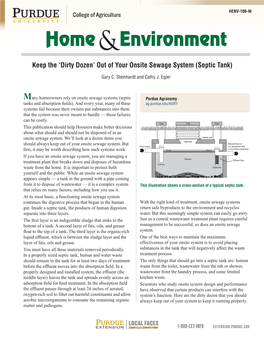 Keep the 'Dirty Dozen' out of Your Onsite Sewage System (Septic Tank)