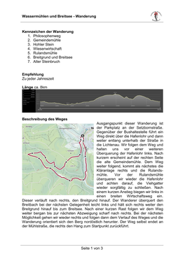 Wassermühlen Und Breitsee - Wanderung