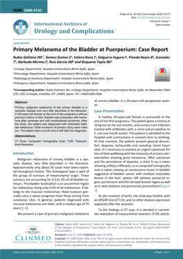 Primary Melanoma of the Bladder at Puerperium