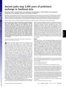 Ancient Jades Map 3,000 Years of Prehistoric Exchange in Southeast Asia