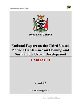 National Report on the Third United Nations Conference on Housing and Sustainable Urban Development
