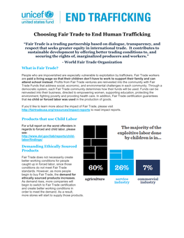 Choosing Fair Trade to End Human Trafficking