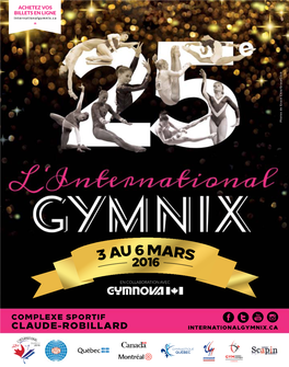 Table of Contents Table 4 - L’INTERNATIONAL GYMNIX 2016 Edition Th