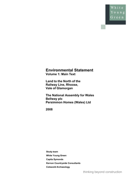 Environmental Statement Volume 1: Main Text