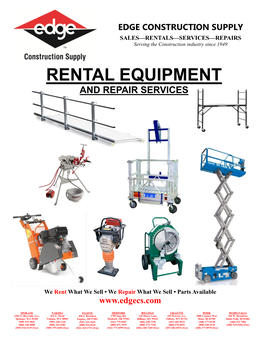 Rental Equipment and Repair Services