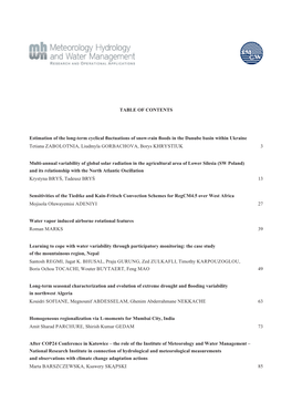 TABLE of CONTENTS Estimation of the Long-Term Cyclical Fluctuations Of