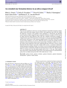 An Extended Star Formation History in an Ultra-Compact Dwarf