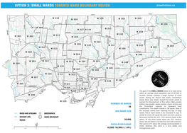 OPTION 3: SMALL WARDS TORONTO WARD BOUNDARY REVIEW Drawthelines.Ca