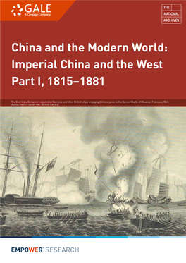 Imperial China and the West Part I, 1815–1881