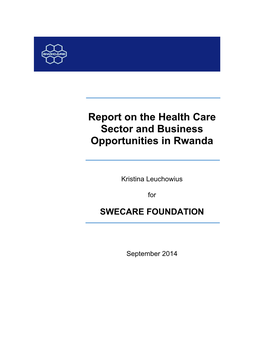 Report on the Health Care Sector and Business Opportunities in Rwanda