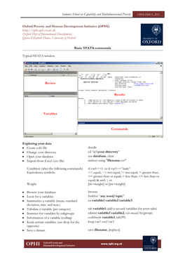 Basic STATA Commands