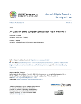 An Overview of the Jumplist Configuration File in Windows 7