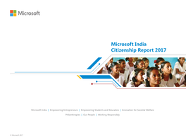 Microsoft India Citizenship Report 2017