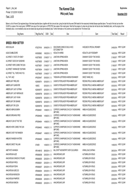 The Kennel Club Registration Printed: 12/12/2018 16:36:30 PRA (Rcd4) Tests December 2018 Page: 1 of 95