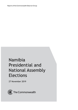 Namibia Presidential and National Assembly Elections