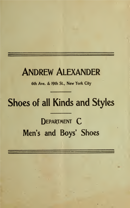 Shoes of All Kinds and Styles