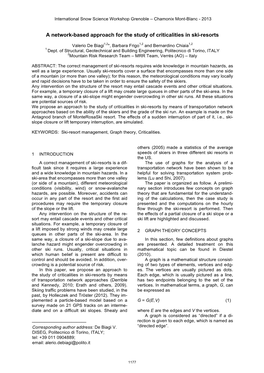 A Network-Based Approach for the Study of Criticalities in Ski-Resorts