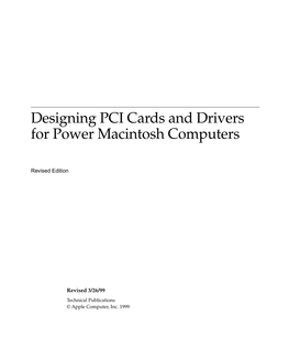 Designing PCI Cards and Drivers for Power Macintosh Computers