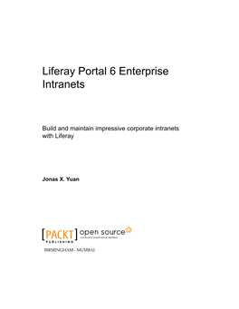 Liferay Portal 6 Enterprise Intranets