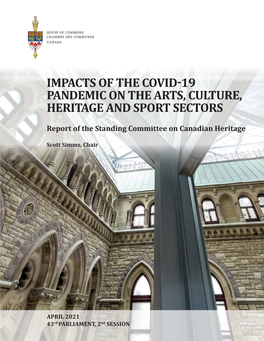 Impacts of the Covid-19 Pandemic on the Arts, Culture, Heritage and Sport Sectors