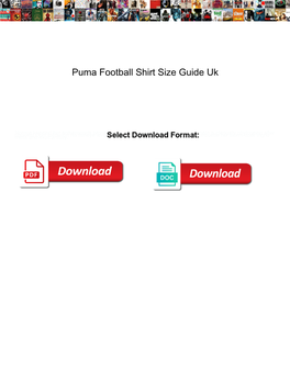Puma Football Shirt Size Guide Uk