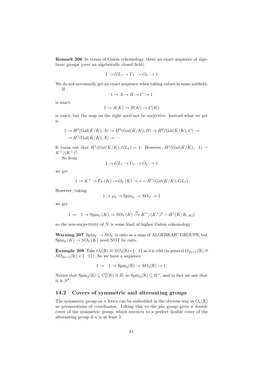 14.2 Covers of Symmetric and Alternating Groups