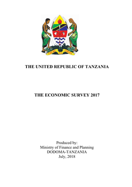 The United Republic of Tanzania the Economic Survey