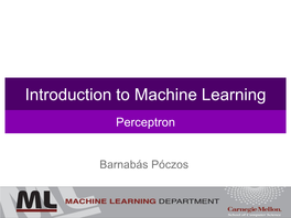 Introduction to Machine Learning